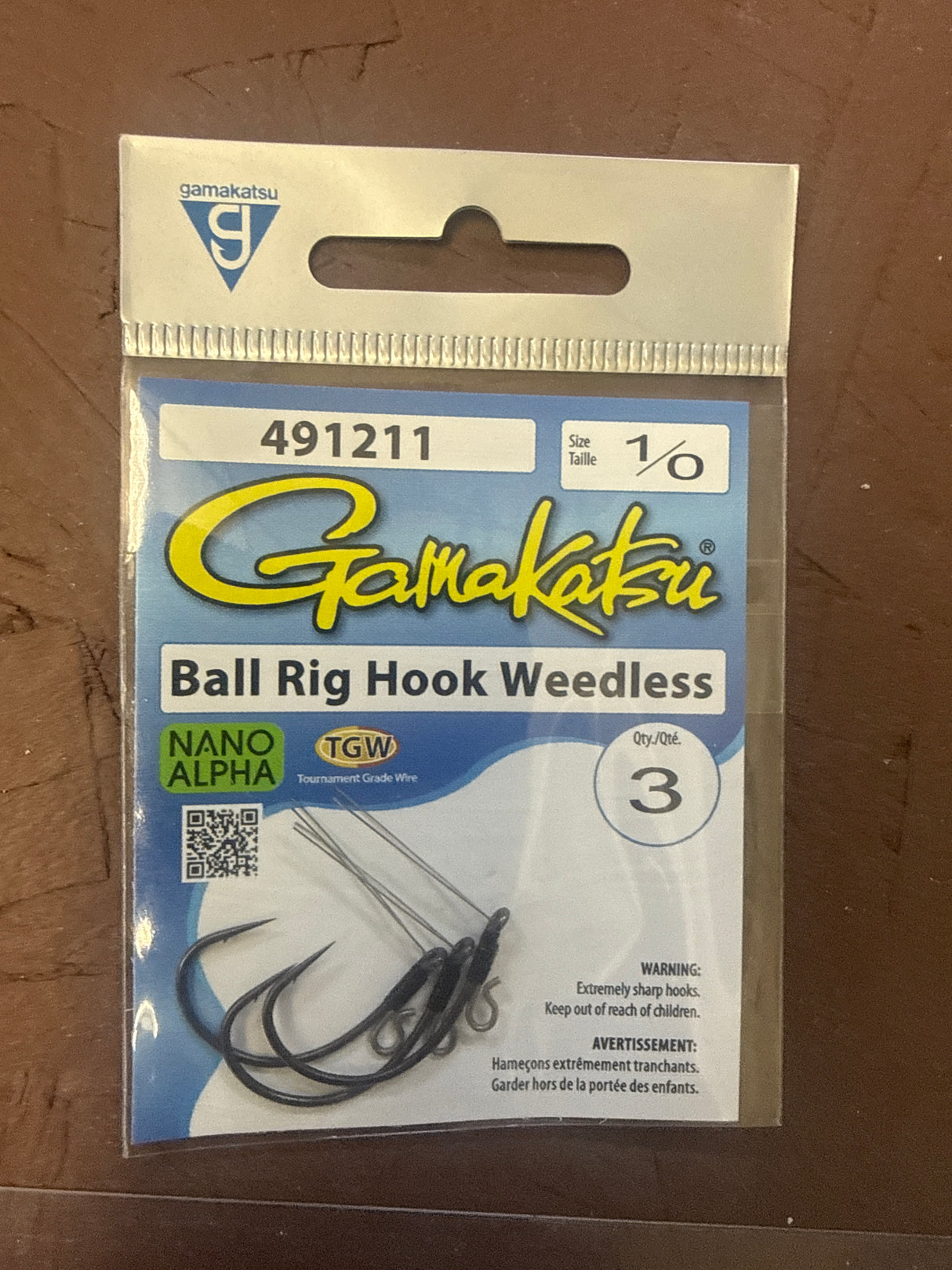 Gamakatsu Ball (Coike) Rig Hook Weedless