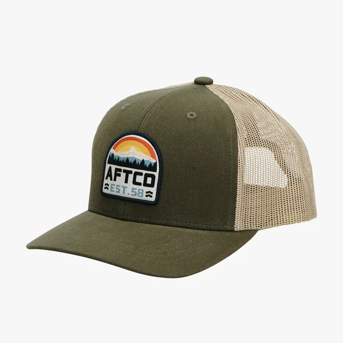 AFTCO Rustic Trucker Hat Olive