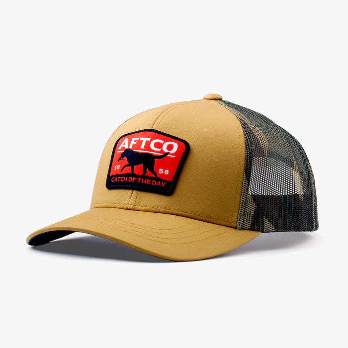 AFTCO Fetch Trucker Hat Dark Sand