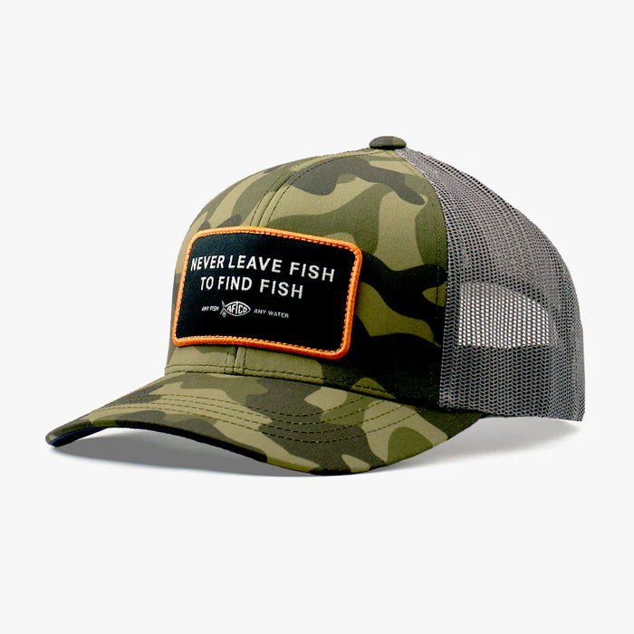 AFTCO Sayings Trucker Hat Green OG Camo