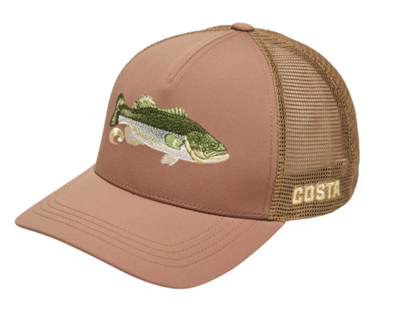 Costa Bass Stitched Trucker Working Brown Hat