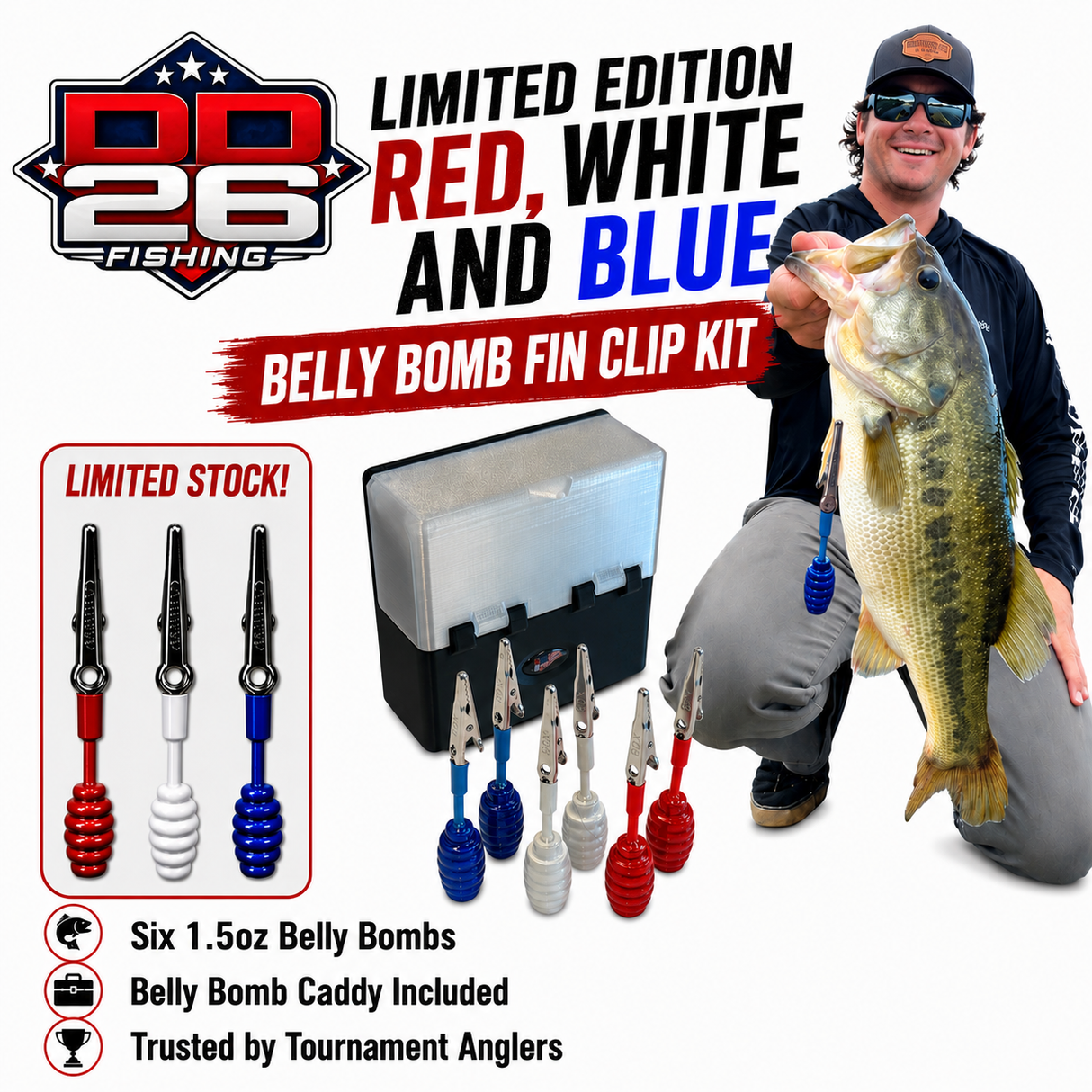 DD26 Fishing Belly Bomb Fin Clip Weights