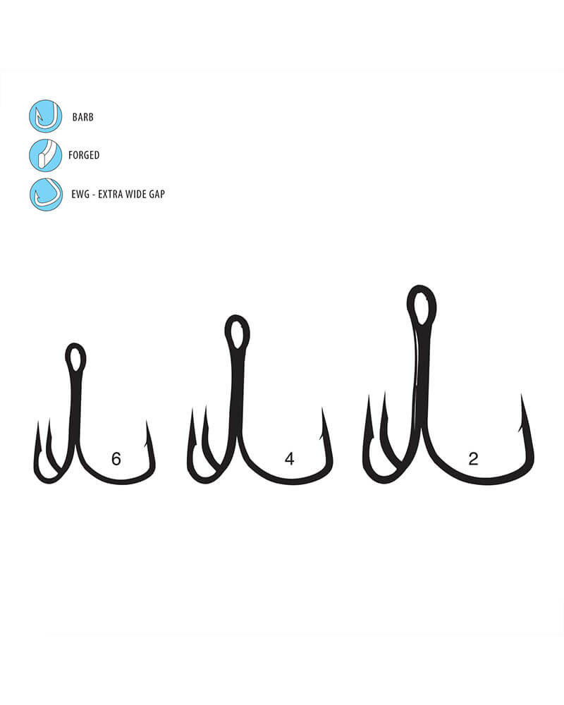 Gamakatsu EWG Black Nickel Treble Hook - product image 3