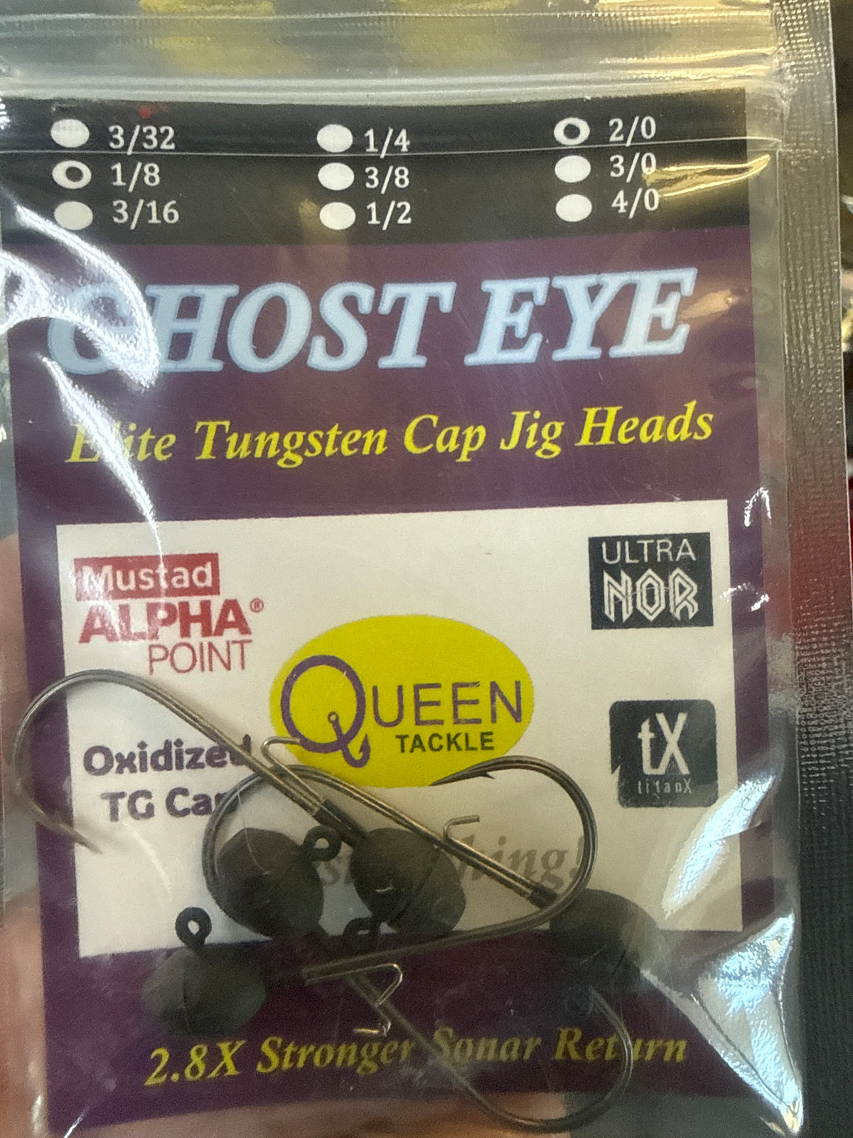 Queen Tackle Ghost Eye Jigheads (Tungsten Cap)