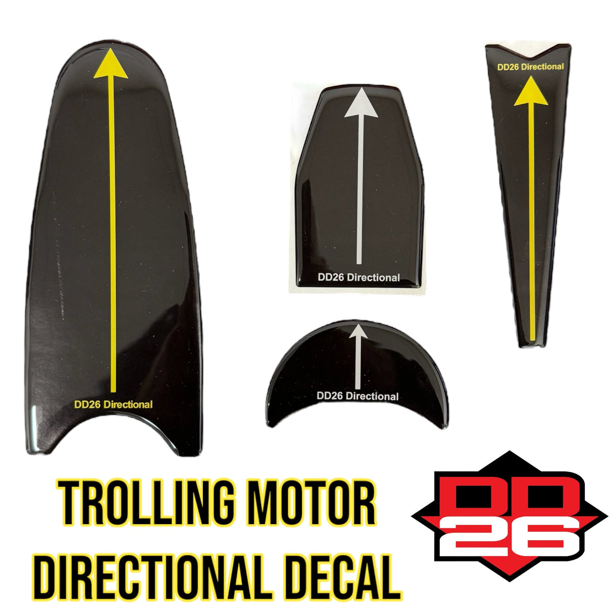 DD26 Fishing Directional Indicator Decal for your Trolling motor and Transducer