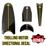 DD26 Fishing Directional Indicator Decal for your Trolling motor and Transducer