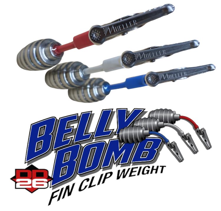 DD26 Fishing Belly Bomb Fin Clip Weights
