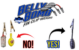 DD26 Fishing Belly Bomb Fin Clip Weights