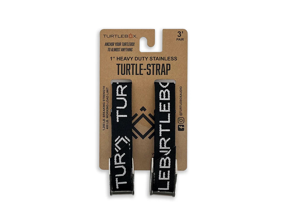 Turtlebox Turtle-Strap 1" Heavy Duty Black Tie Down Strap