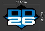 DD26 Fishing Carpet Decal 12" x 8"
