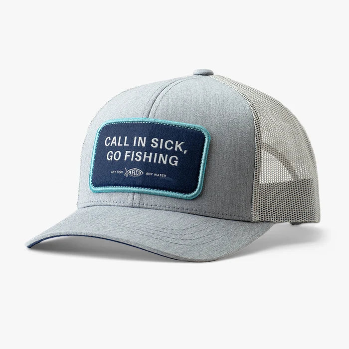 AFTCO Sayings Trucker Hat Heather Gray