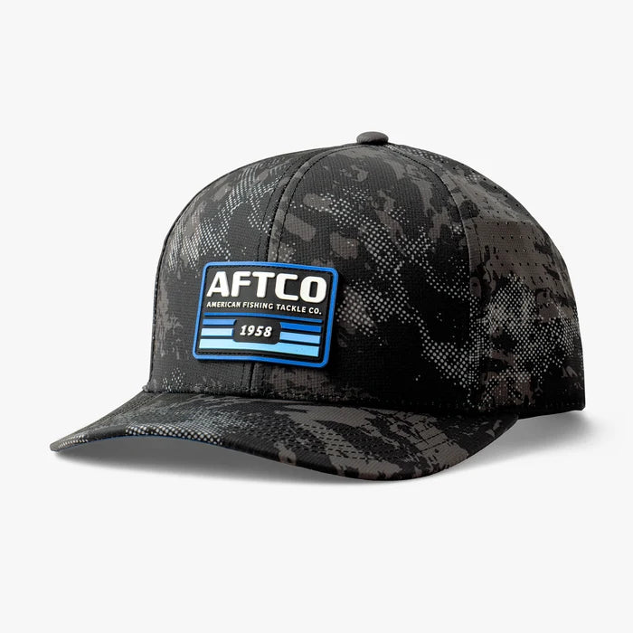 AFTCO Suntide Tech Hat Black Storm Camo