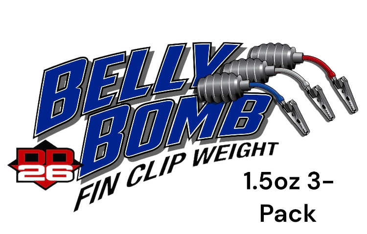 DD26 Fishing Belly Bomb Fin Clip Weights