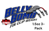 DD26 Fishing Belly Bomb Fin Clip Weights