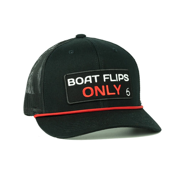 6th Sense Boat Flips Only Rope Black Hat