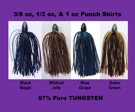 Queen Tackle Skirted Punch Weights - Black Magic
