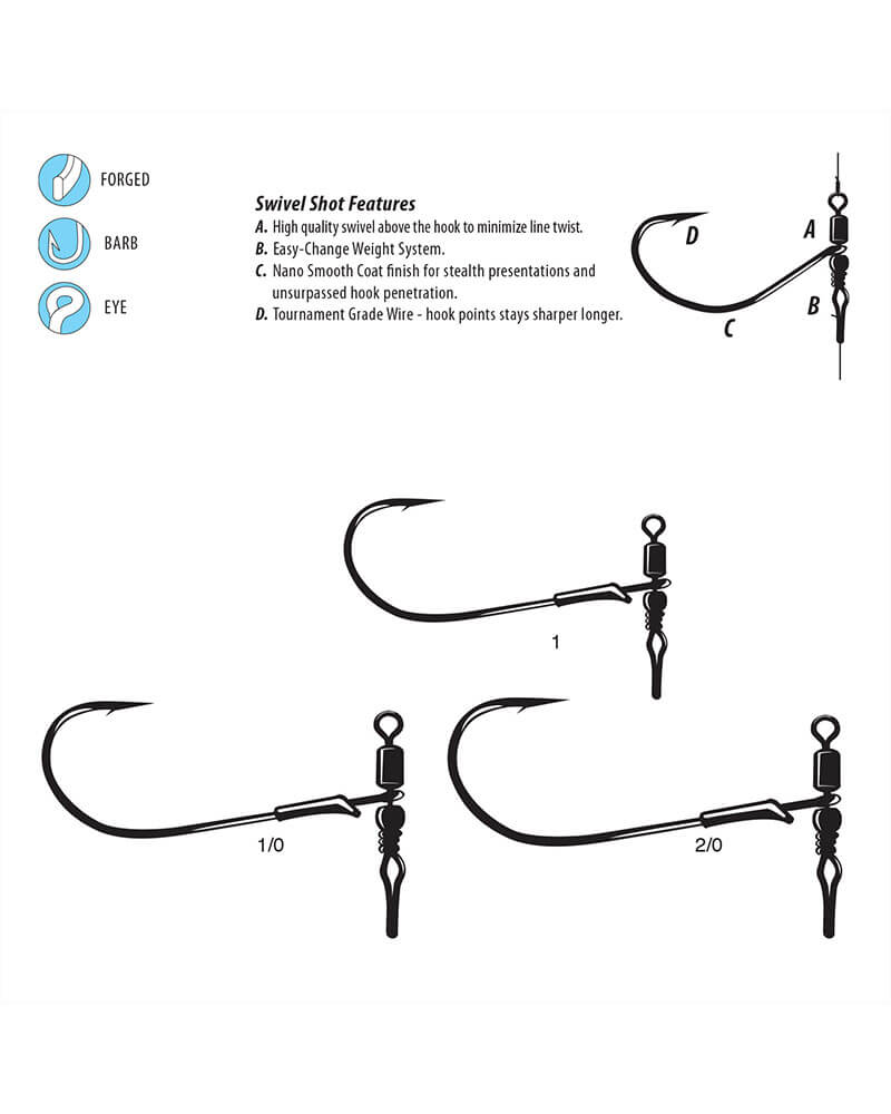 Gamakatsu G-Finesse Swivel Shot Worm Hook