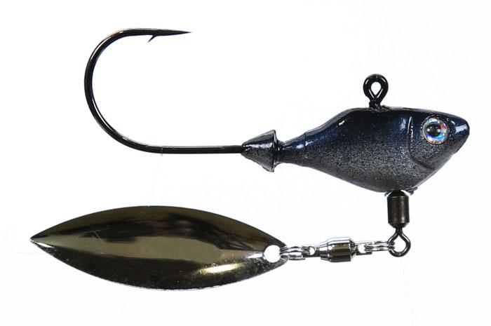 fish head spin lures Zilla Baits Metal the Fish Head Stand Up Underspin is covered with a realistic K.P Spinner Jig 3D Fish